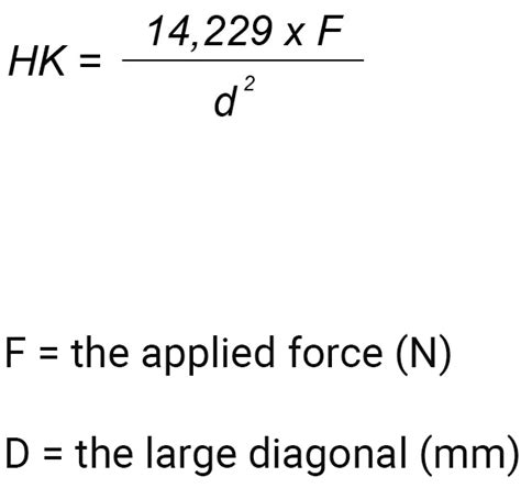 knoop hardness test formula|knoop hardness chart.